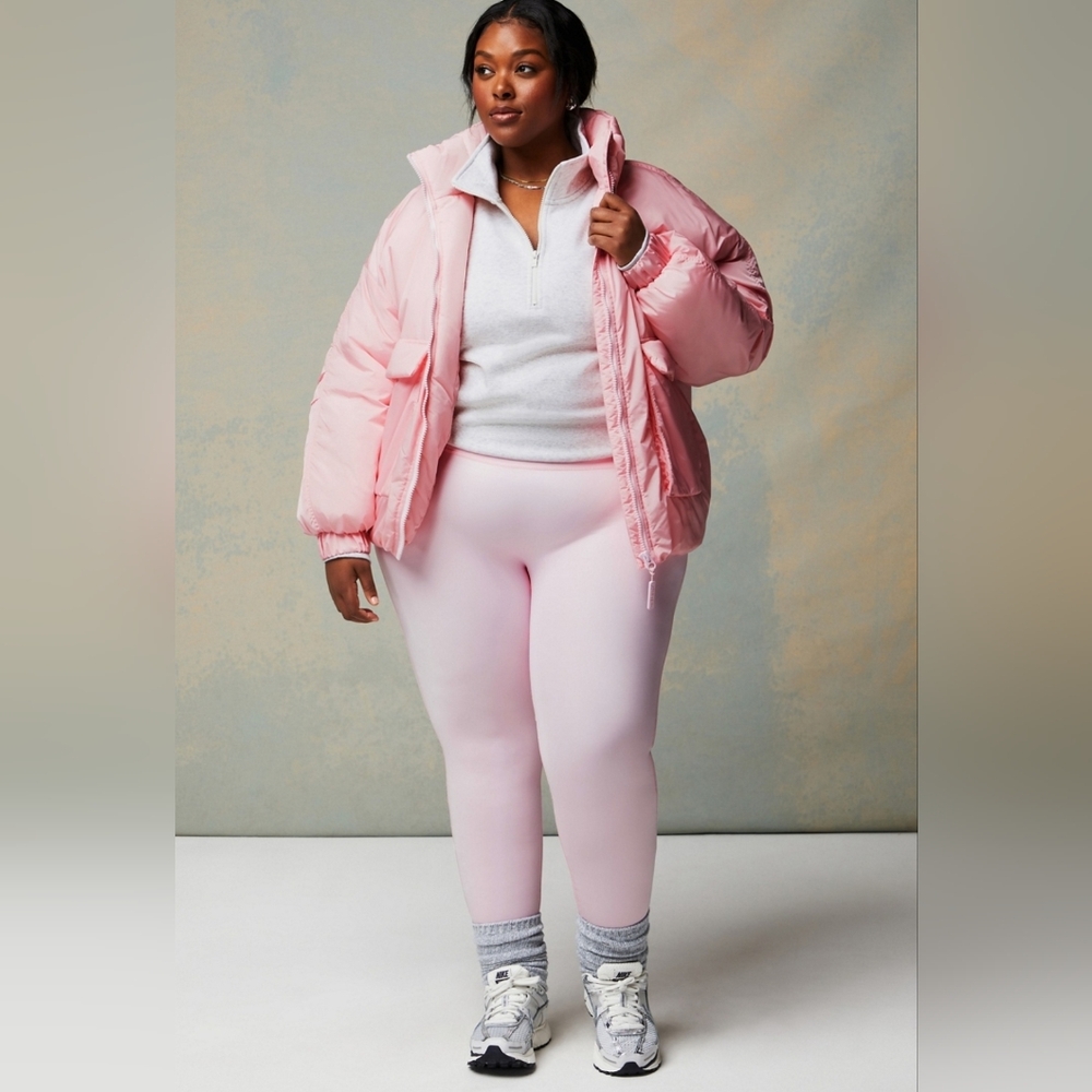 NWT Fabletics Soft Pink Shine All Weather Jacket Coat Size 4XL
